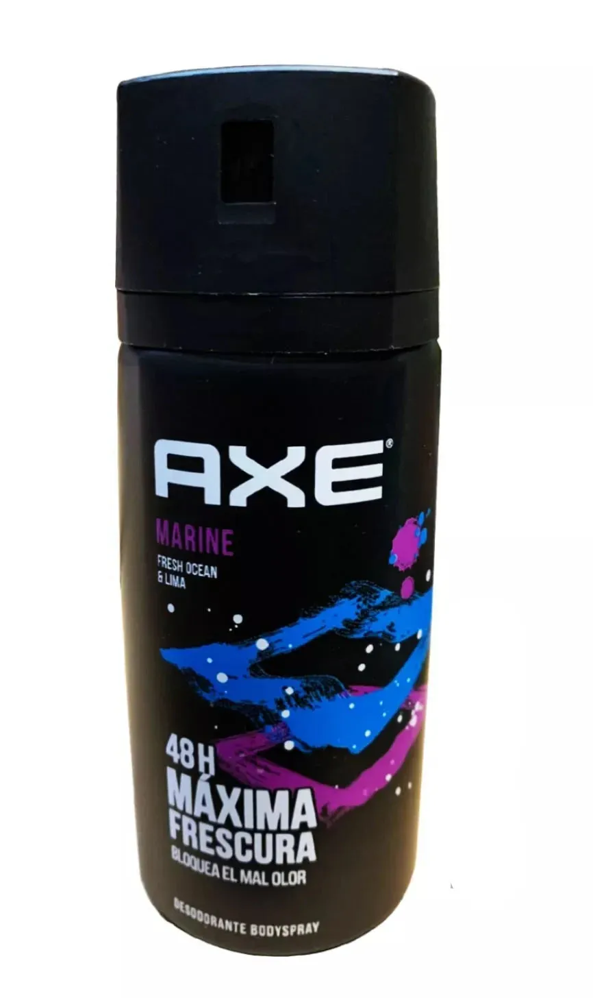 (5 Pack) Axe Deodorant Body Spray Marine Mens Fragrance 150ml/5.07 Oz