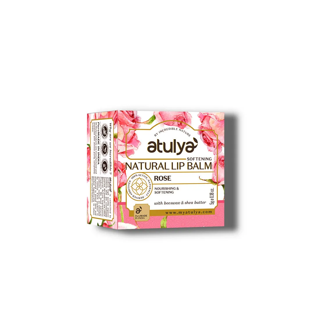 atulya Rose Natural Lip Balm with Bees Wax & Honey 5 Gm (5 Products @ 999)