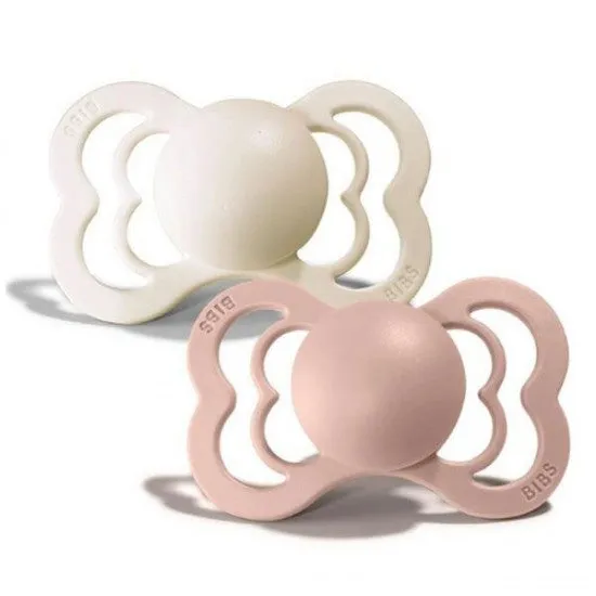 BIBS - Supreme Round Natural Rubber (2pk) - Ivory/Blush