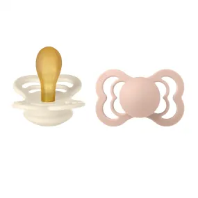 BIBS - Supreme Round Natural Rubber (2pk) - Ivory/Blush