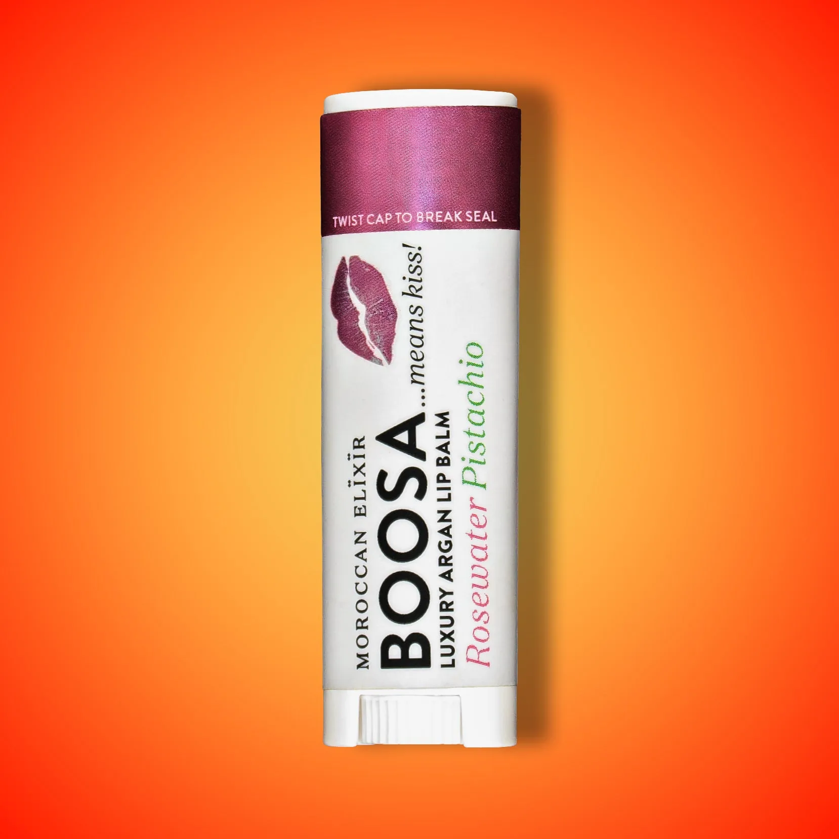 BOOSA Argan Lip Balm  (Rosewater Pistachio)