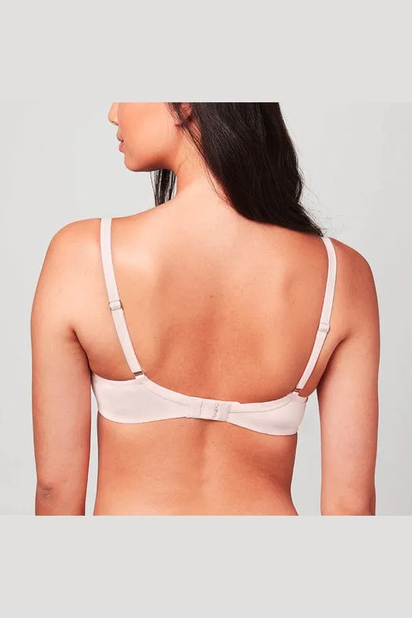 Bowery Mesh Plunge Bra- Blush