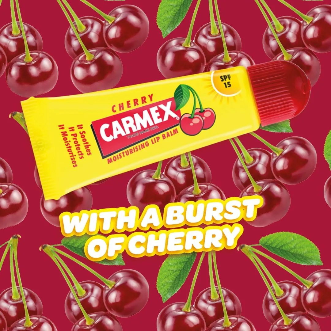 Carma Laboratories Carmex Moisturising Lip Balm Tube Cherry 10g