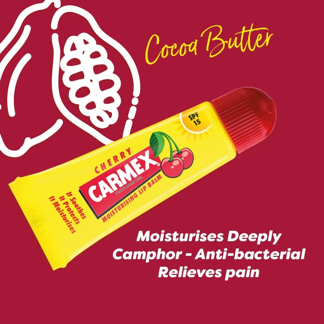 Carma Laboratories Carmex Moisturising Lip Balm Tube Cherry 10g