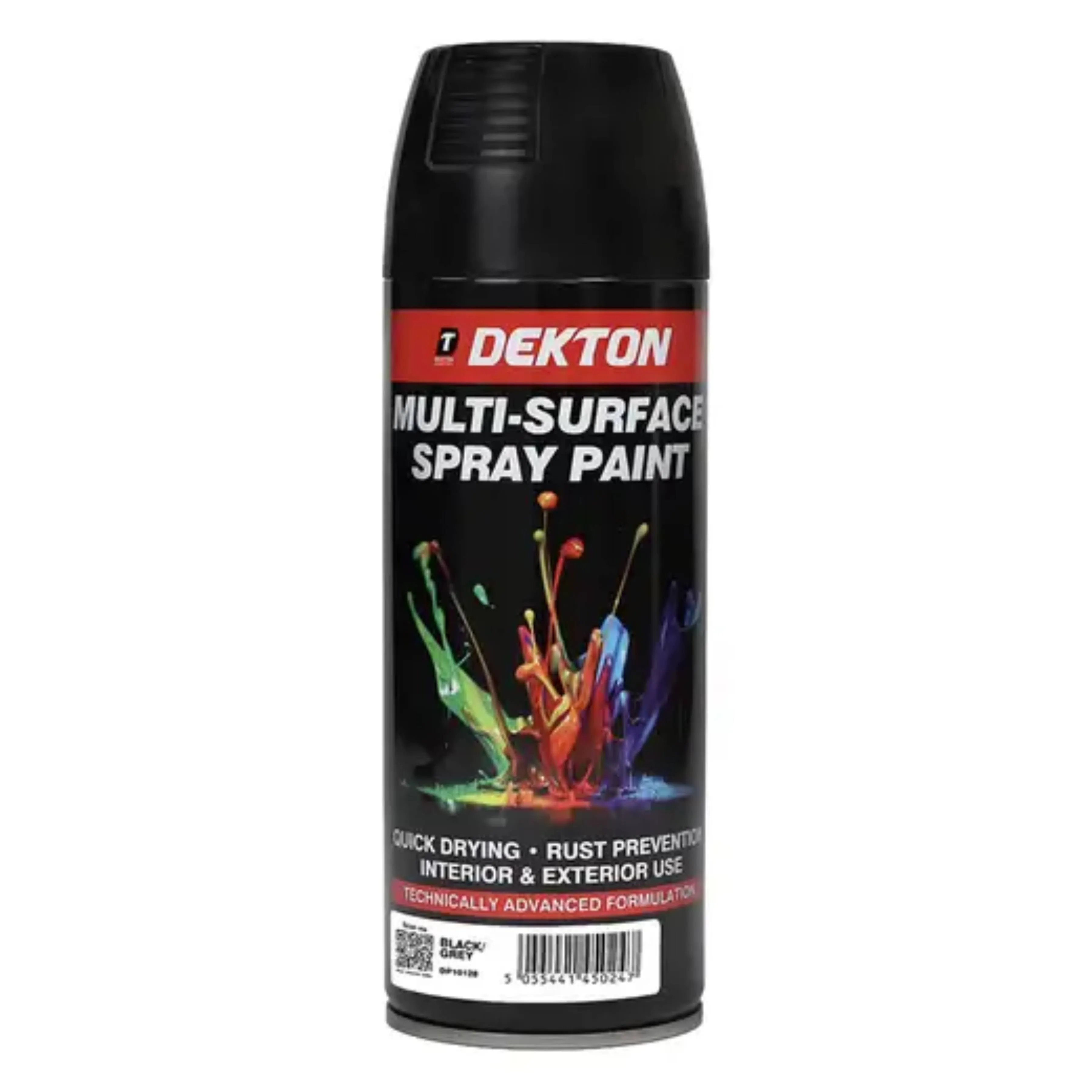 DEKTON 400ml Spray Paint Black/Grey