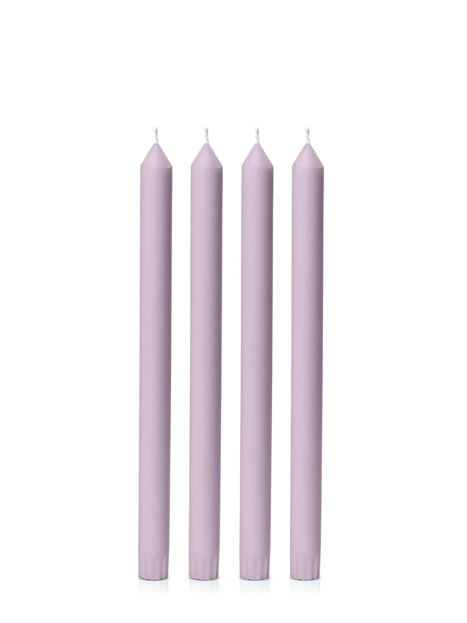 DINNER CANDLE 30cm (Pack of 4), LILAC