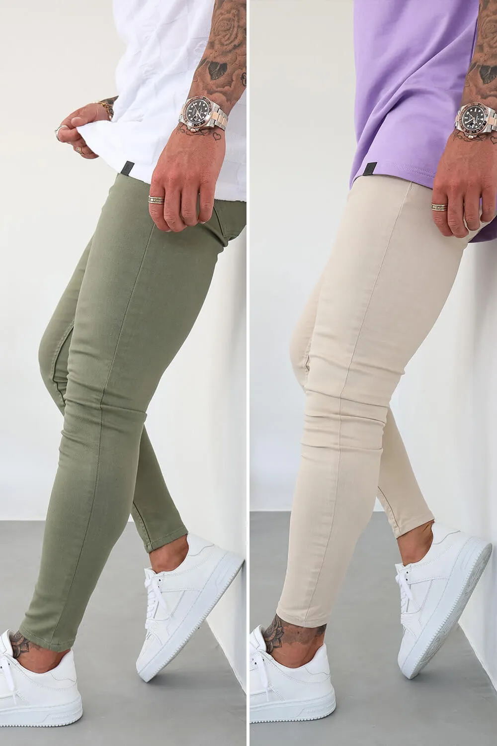 Jeans 2-Pack - Khaki/Sand