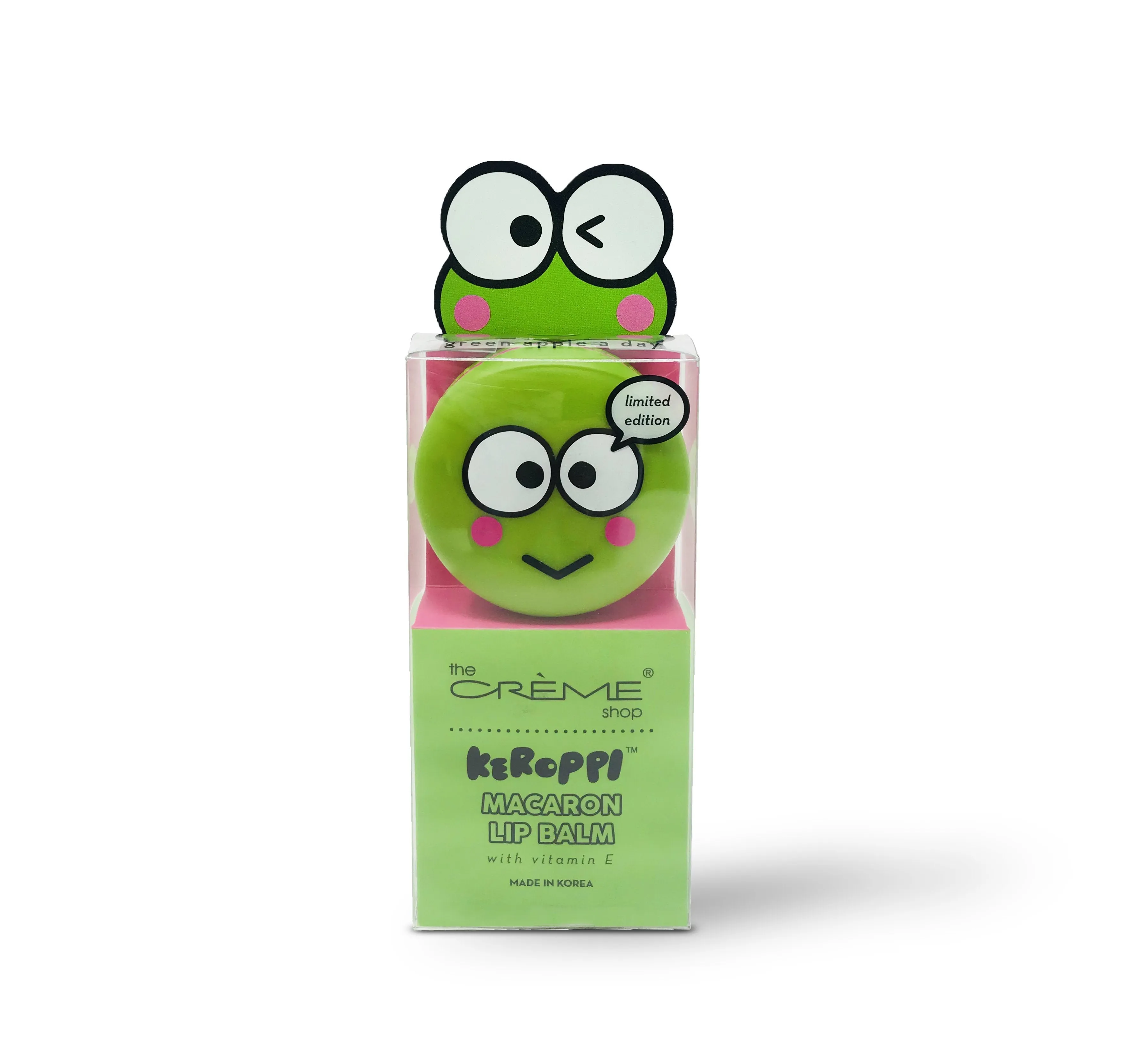 Keroppi Macaron Lip Balm - Green Apple A Day