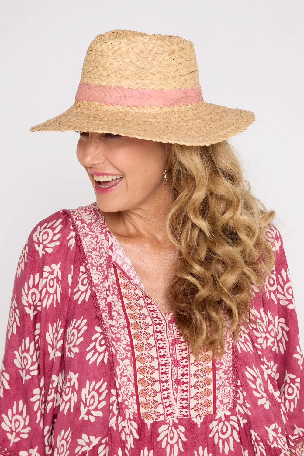 Nassau Hat - Natural/Blush