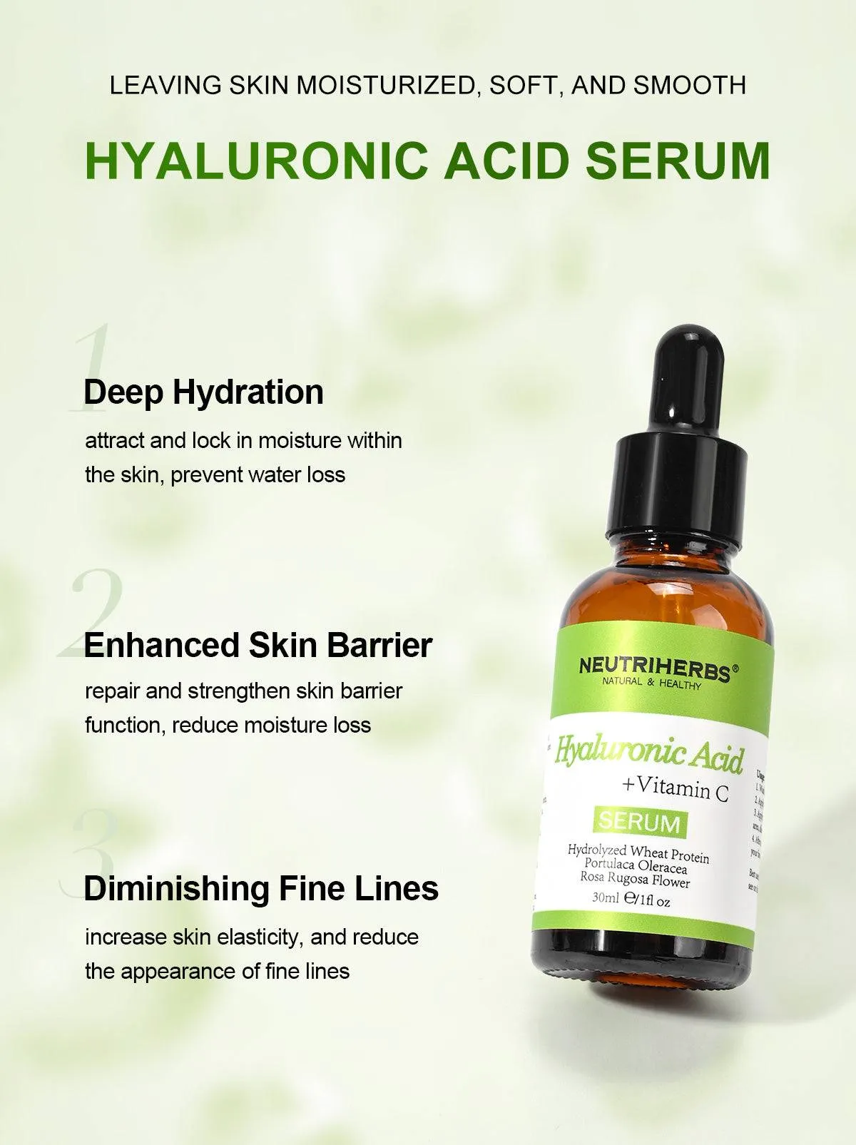 Neutriherbs® Hyaluronic Acid Serum   0.30 mm Derma Roller