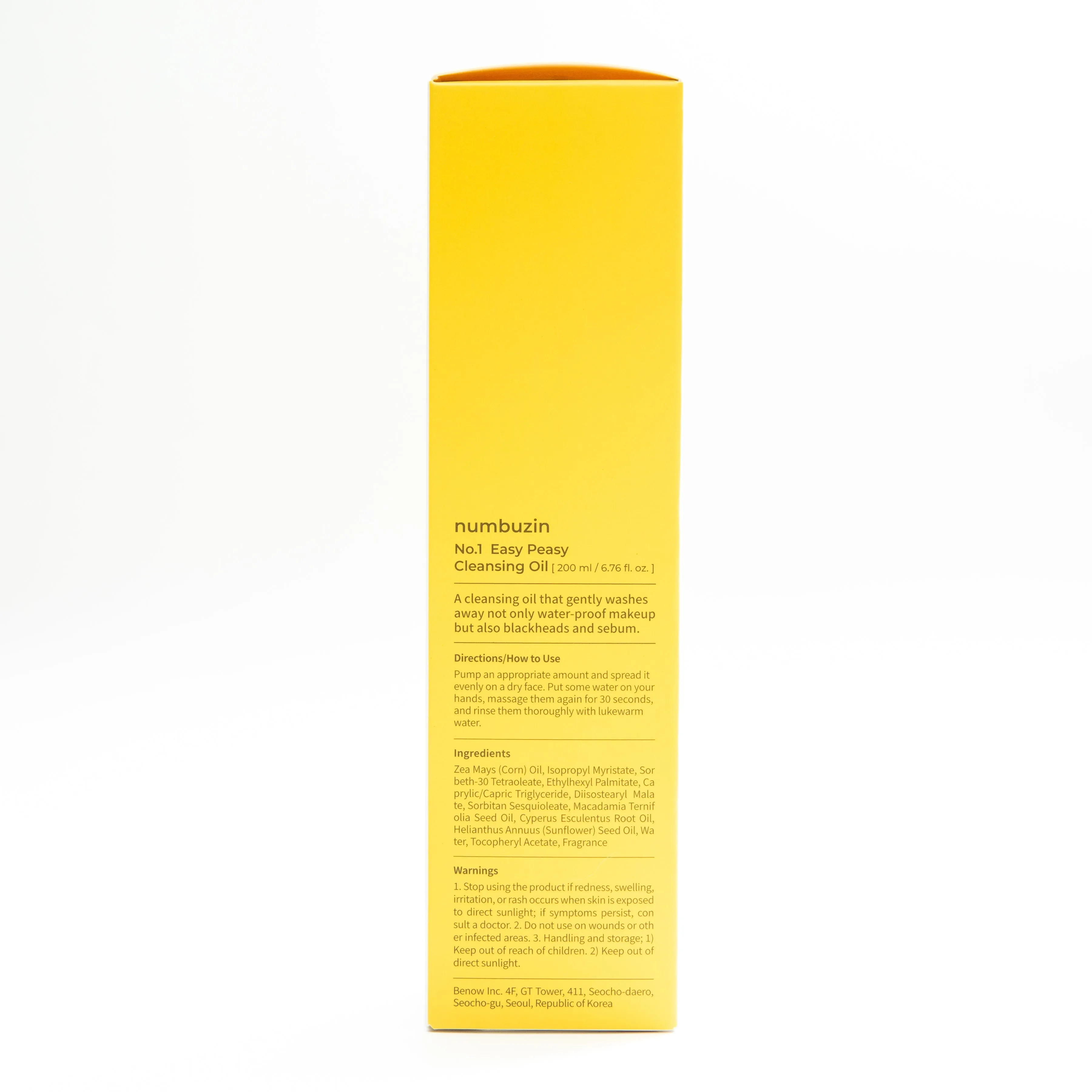 Numbuzin No.1 Easy Peasy Cleansing Oil 200ml