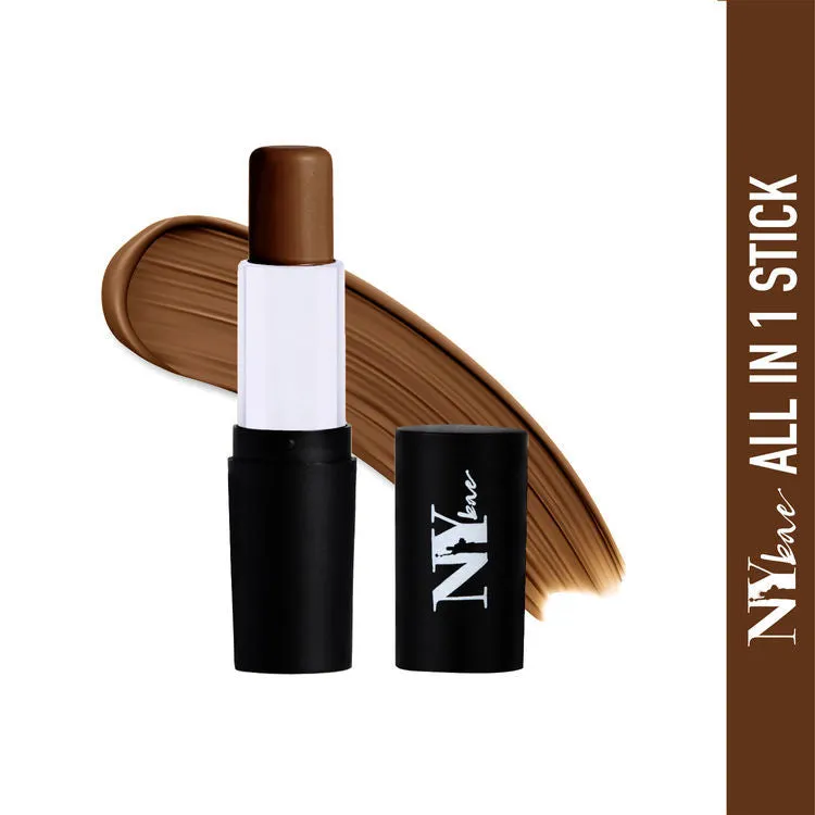 NY Bae All In One Stick| Foundation, Concealer, Contour, Colour Corrector| For Dusky Skin| Flawless Texture| Roaming in Roosevelt- Toast 7