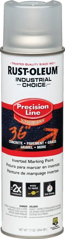 Rust-Oleum 1601838 Inverted Marking Spray Paint, Gloss, Clear, 17 oz, Can :CAN: QUANTITY: 1