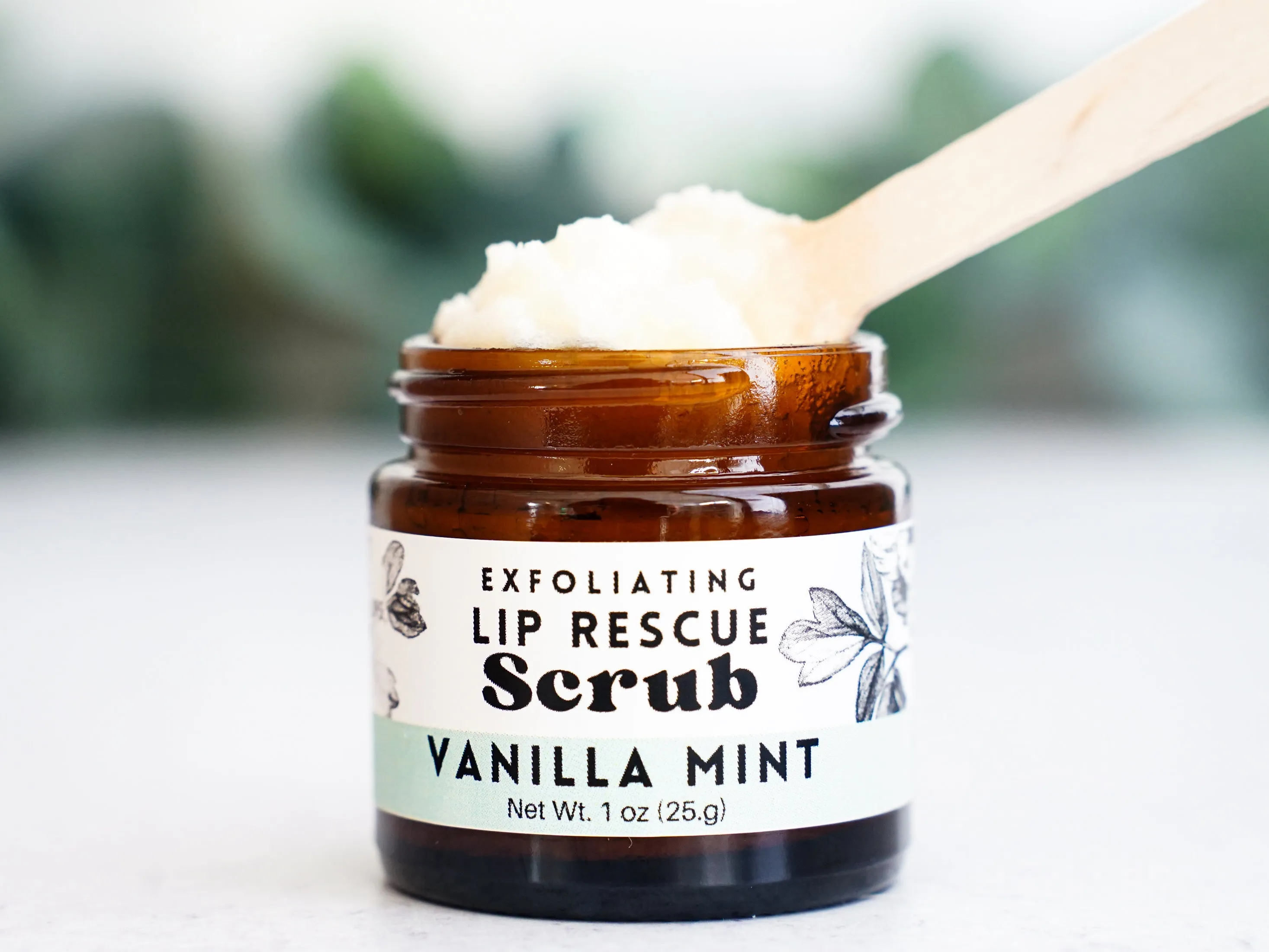 Vanilla Mint Lip Rescue Sugar Scrub - Exfoliating lip treatment